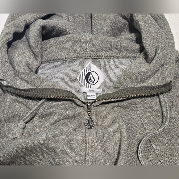 Volcom Green Zip Hoodie, Small - Picture 2 of 2